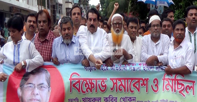 নরসিংদীতে বিএনপির বিক্ষোভ সমাবেশ