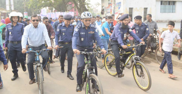 ভোলায় মাদকবিরোধী সাইকেল র‌্যালি
