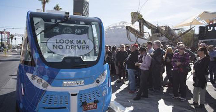 Self-operating shuttle bus crashes after Las Vegas launch