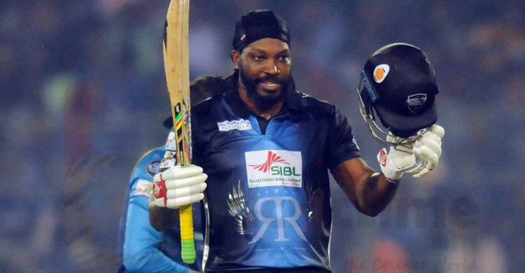 Gayle smashes the record book with 18 sixes in BPL final
