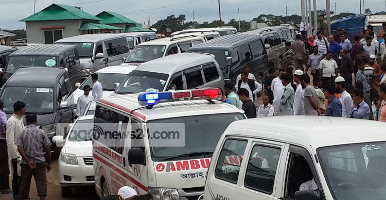শিমুলিয়া ঘাটে যানজট : দুই কর্তৃপক্ষের পাল্টাপাল্টি অভিযোগ
