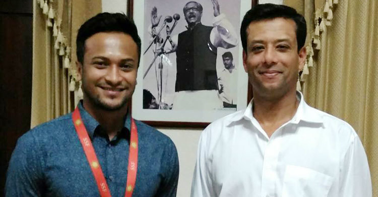 Joy shares a photo with Bangladesh new Test captain on Facebook