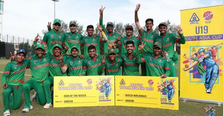 BD U-19 dump Malaysia by 262 runs in Youth Asia Cup