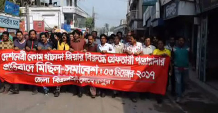 মেহেরপুরে বিএনপির বিক্ষোভ মিছিল