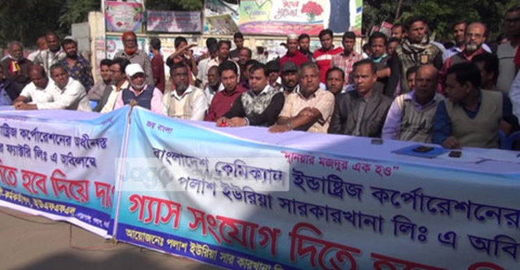 নরসিংদীর দুই সার কারখানায় গ্যাস সংযোগের দাবিতে সমাবেশ