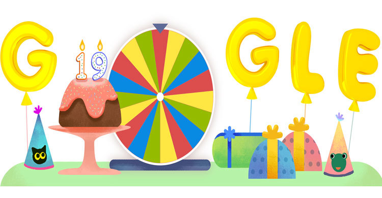 Google celebrates its 19th birthday