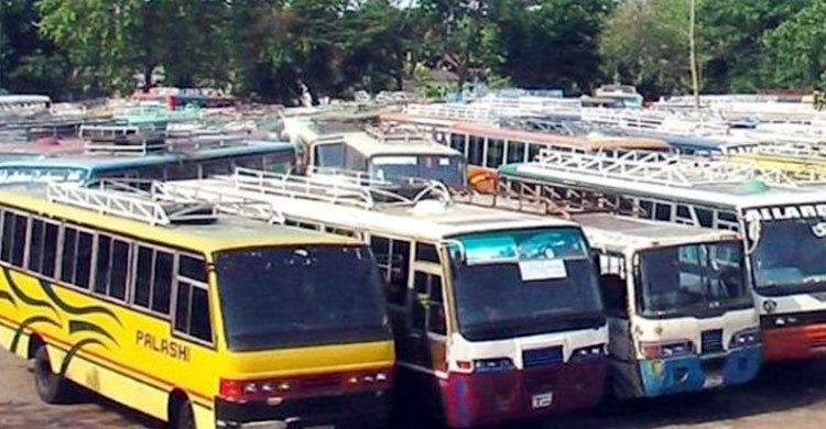 কুষ্টিয়ায় পরিবহন ধর্মঘট চলছে