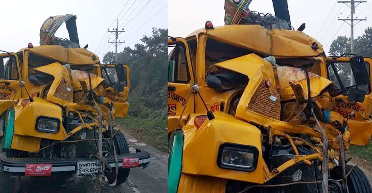 ট্রাক-কাভার্ডভ্যান সংঘর্ষে হেলপার নিহত