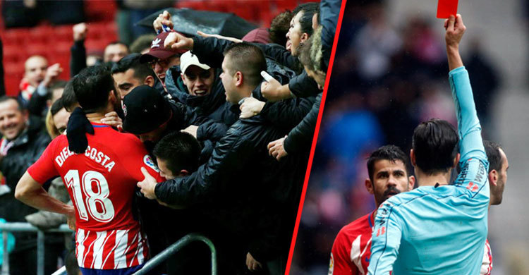 অ্যাটলেটিকোতে ফিরেই লাল কার্ড দেখলেন কস্তা