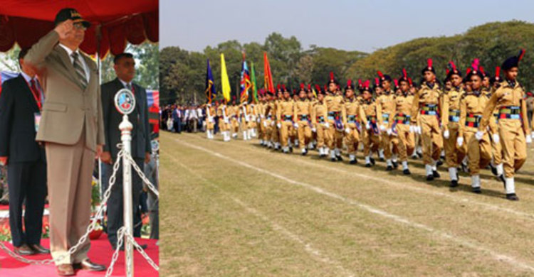 ফৌজদারহাট ক্যাডেট কলেজের হীরক জয়ন্তী উপলক্ষে প্যারেড