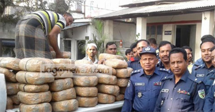 নারায়ণগঞ্জে দুই মণ গাঁজা উদ্ধার