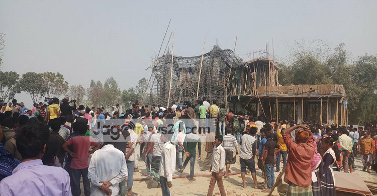 পঞ্চগড়ে পেট্রল পাম্পের ছাদ ধসে নিহত বেড়ে ৩