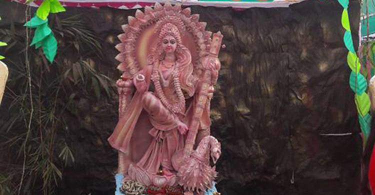 Saraswati Puja being celebrated