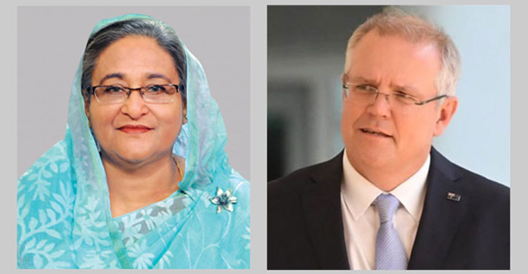 Sheikh Hasina greets new Australian PM