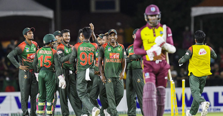 Bangladesh beat West Indies to level T20I series