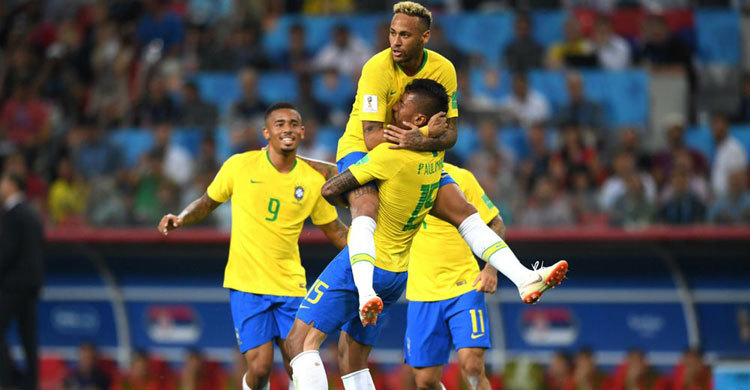 Brazil top group after win over Serbia
