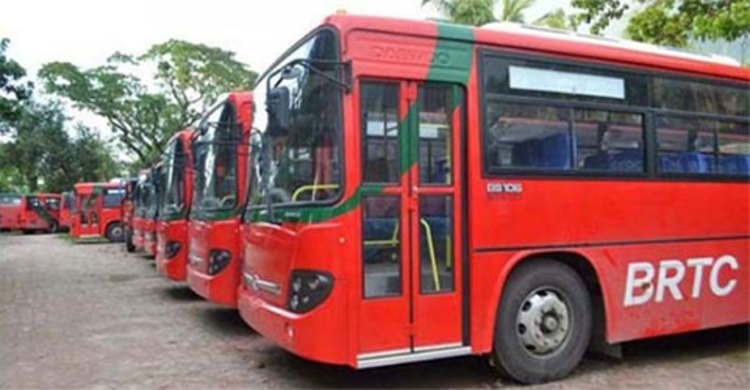 বগুড়ায় ৪ মাস ধরে বিআরটিসি কর্মচারীদের বেতন বন্ধ