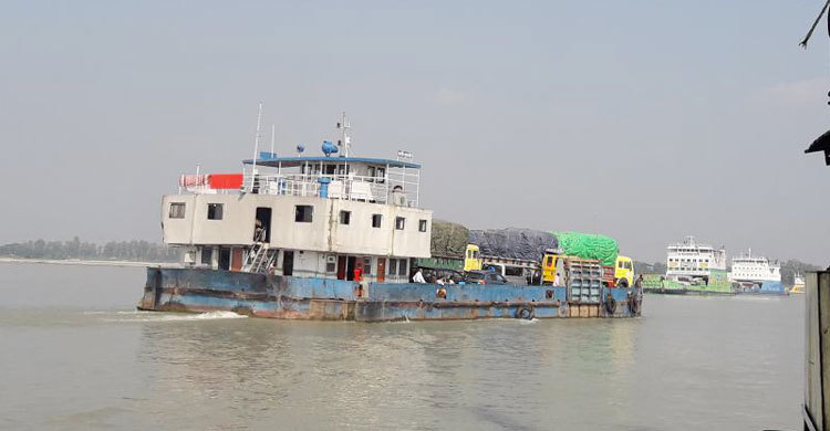 শিমুলিয়া-কাঁঠালবাড়ি নৌ পথে ফেরি চলাচল শুরু