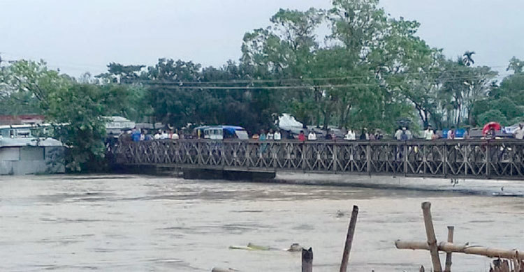 বিপদসীমার ১৫০ সেন্টিমিটার উপরে খোয়াই নদীর পানি