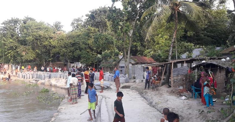 শিলাইদহ কুঠিবাড়ি রক্ষা বাঁধে আবারও ভাঙন