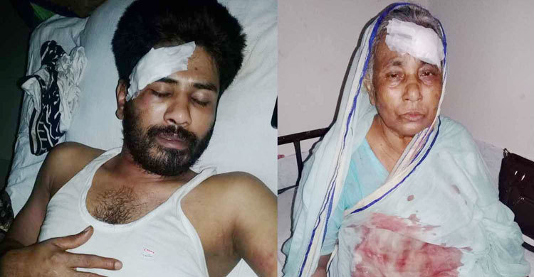 মুক্তিযোদ্ধার স্ত্রী-ছেলেকে পিটিয়ে হাসপাতালে ভর্তি