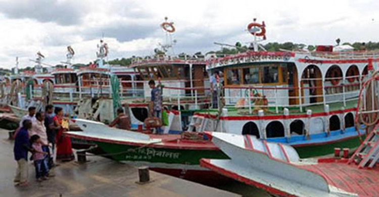 পাটুরিয়া-দৌলতদিয়া নৌ পথে লঞ্চ চলাচল বন্ধ