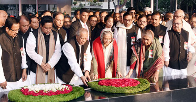 PM pays homage to Bangabandhu