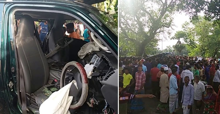 দোকানের ভেতরে মাইক্রোবাস, স্কুলছাত্রী নিহত