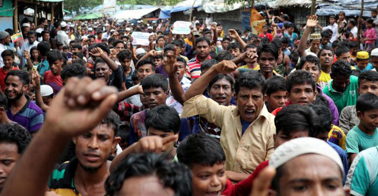 Rohingya protest for ‘justice’ on crackdown anniversary