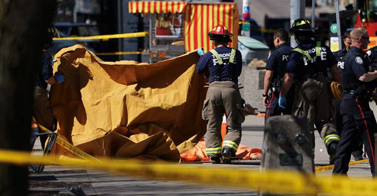 10 killed, 15 hurt in Toronto van attack
