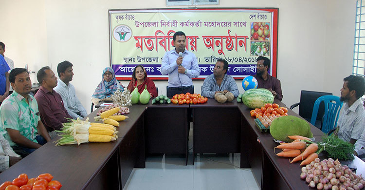 সবজি-ফলমূল নিয়ে ইউএনও’র সঙ্গে মতবিনিময়