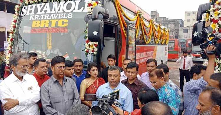 Trial service of Dhaka-India-Kathmandu bus begins