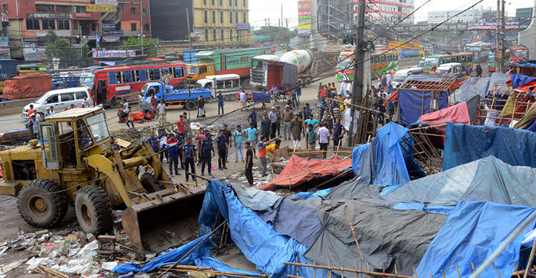 শিমরাইলে সহস্রাধিক অবৈধ স্থাপনা উচ্ছেদ