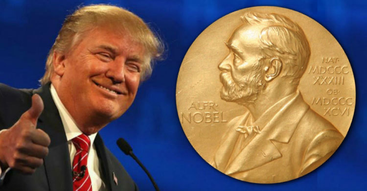 Trump formally nominated for Nobel Peace Prize