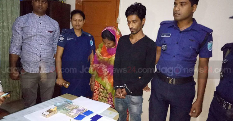 ইয়াবাসহ দেবর-ভাবি আটক