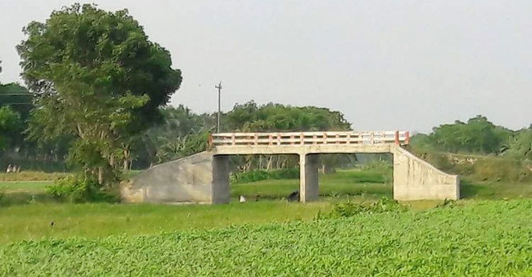 দু’পাশে রাস্তা নেই ৩২ লাখ টাকার সেতুর