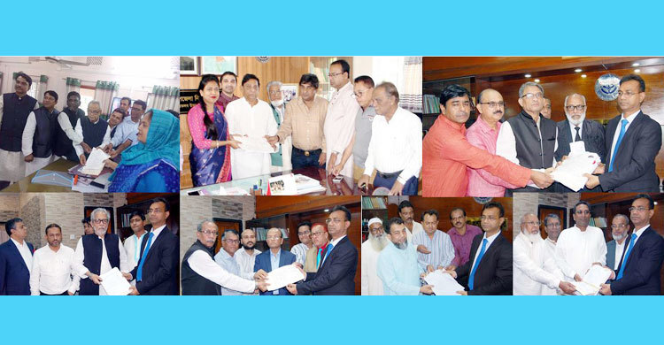 চাঁদপুরে মায়া-আলমগীর-শফিকুরসহ ৫৫ জনের মনোনয়ন দাখিল
