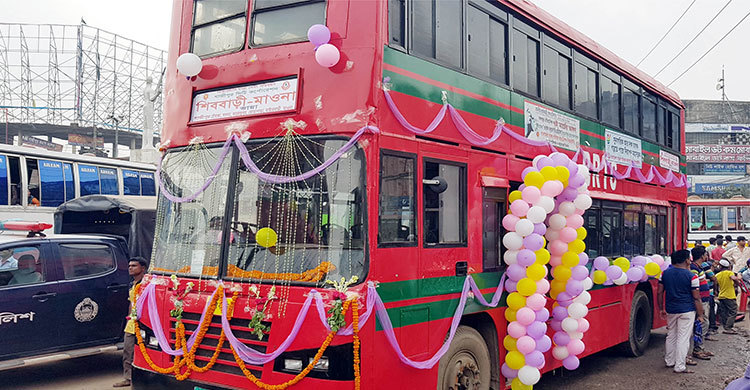 গাজীপুরে মাওনা ও চন্দ্রা রুটে বিআরটিসির বাস সার্ভিস চালু