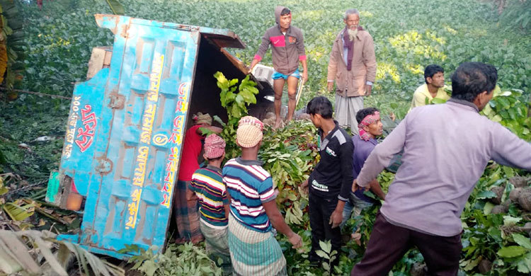 মাদারীপুরে পিকআপ ভ্যান খাদে পড়ে নিহত ২