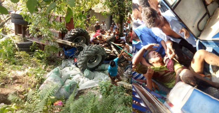 ট্রাক্টর নিয়ে ব্রিজে উঠা হলো না সেলিমের