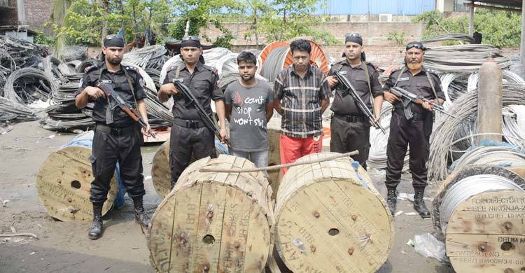 সোনারগাঁয়ে কোটি টাকার সরকারি বিদ্যুতের তার উদ্ধার