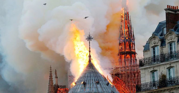 Fire at Notre Dame Cathedral in Paris under control