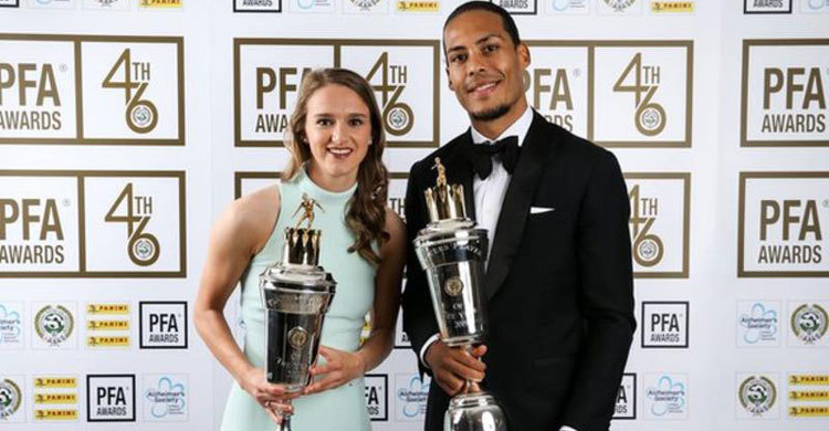 Van Dijk and Miedema win PFA player of the year awards