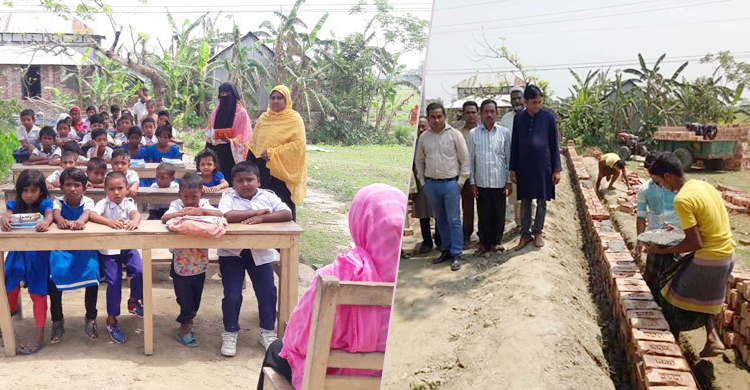 সেই স্কুলের ভবন হচ্ছে, বদলে যাচ্ছে চিত্র