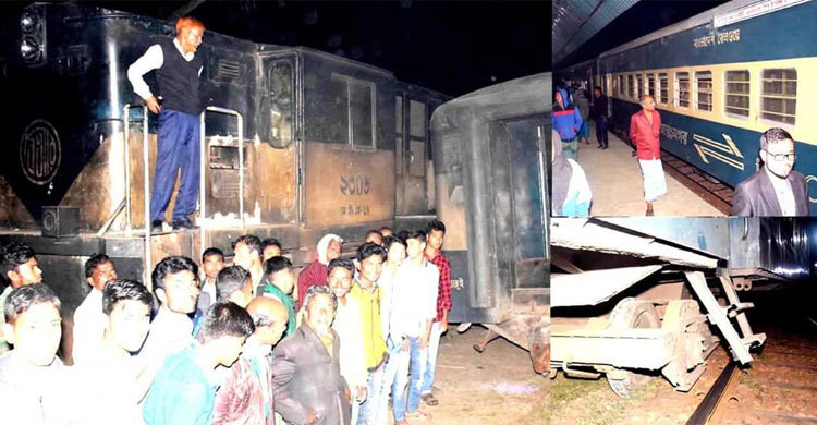 বগুড়ায় ট্রেন লাইনচ্যুত