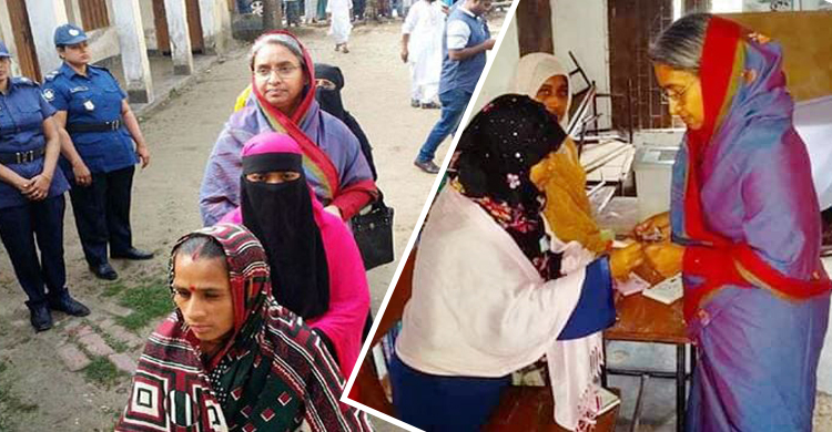 লাইনে দাঁড়িয়ে ভোট দিলেন শিক্ষামন্ত্রী