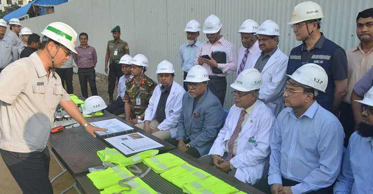 সুপার স্পেশালাইজড হাসপাতাল নির্মাণকাজ পরিদর্শনে স্বাস্থ্যমন্ত্রী