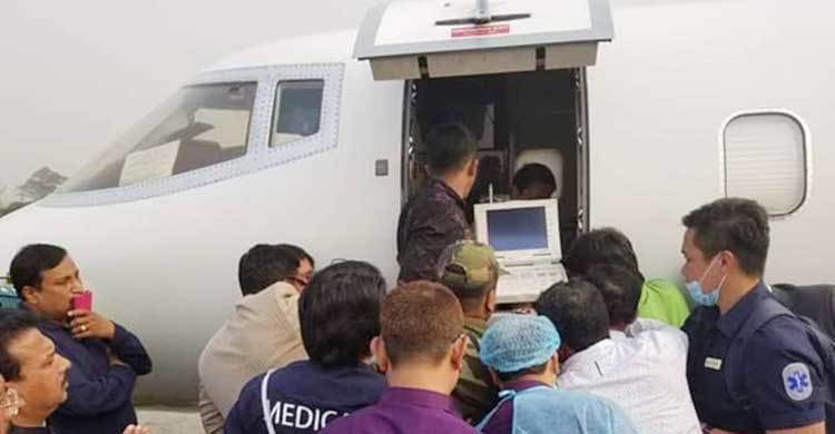 Quader arrives in Singapore for better treatment