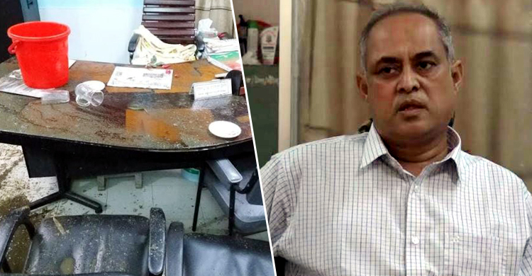 শিক্ষাগুরুর শরীরে ড্রেনের ময়লা!