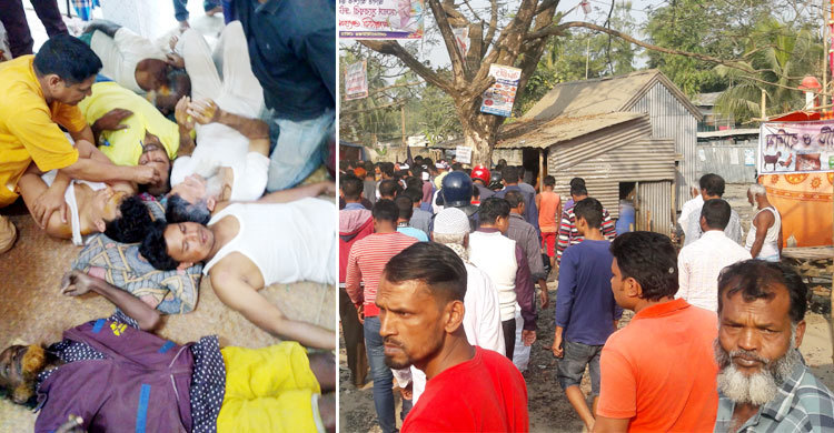 শরীয়তপুরে দু’গ্রুপের সংঘর্ষে পুলিশসহ আহত ৩৫